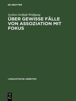 cover image of Über gewisse Fälle von Assoziation mit Fokus